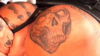 Tattooed MILF Gets Fucked by 2 Hot Lesbians