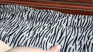 Homemade Masturbation in Front of the Mirror Without Taking off Her Panties