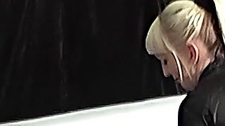 His Mistress Allows Him to Pleasure Her Orally During Bondage