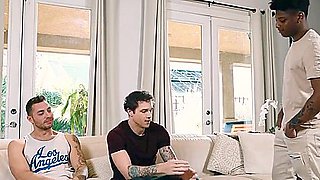 Jayden Marcos, Ty Santana And Carter Woods - Straight Bros Edge Together, Then Fuck Their Neighbor