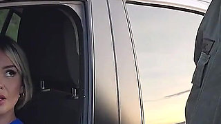 Police Officer Fucks a Beautiful Colombian Woman After Being Caught Masturbating in Her Outdoor Car