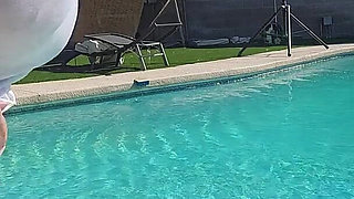 Fat Bimbo at the Pool