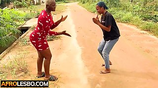 African lesbians dance ending in exciting love making