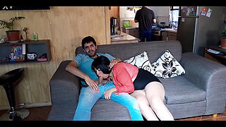 Hot Wife Fucks Her Indian Friend While Her Cuckold Husband Cooks Without Realizing It.