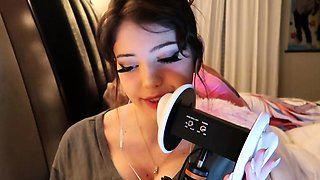 Jinx ASMR Relaxing Heavy Breathing and Ear Rubbing Video