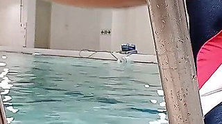 Japanese MILF by the Poolside