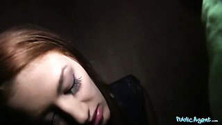 Pierced teen babe with round ass gets impaled by pretty huge dick
