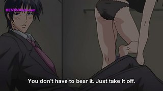 Boss and secretary get it on in the elevator with a big cock and a wild cumshot