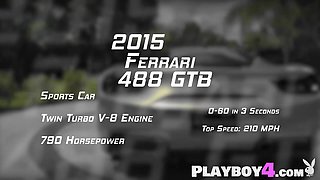 Ferrari 488 an four hottie babes together