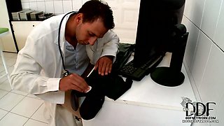 Doctor Nick spanks his patient