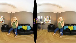 Amateur blond girl with big boobs getting fucked