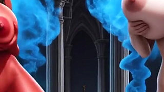 Hot Demon Women Bouncing Huge Boobs (ai Animation)