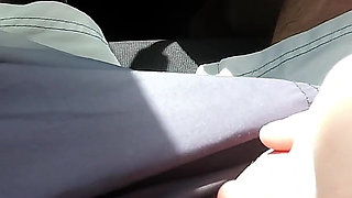 Handjob While Driving - Outdoor Fuck and Cum on Monster Ass