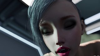 Nexus 3 3D animation fuck on space station with sexy blonde