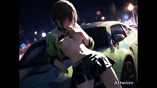 Skinny Japanese Race Queen Bends Over for Hardcore Night Fuck - 3D Hentai Animation