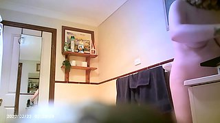Disaster! Dumb Big Boobs Stepsister Caught Shaving Flashes Hairy Pussy and Taint