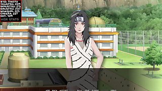 Erotic cartoon fantasy with a double-sided dildo in three dimensions