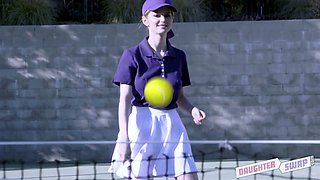 Tennis chick Nadya Nabakova takes part in crazy group sex scene