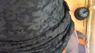 Black Slut Doggystyle and Blowjob White Man in Black Sexy Dress