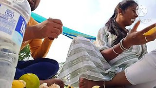 Indian Bhabhi Big Boobs Sucking - Desi Aunty Outdoor Sex with Young Boy Hindi Movie