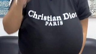 Curvy Latina Mom D. Karina Lets Her BF Fuck Her Huge Monster Tits on Webcam - Big tits, saggy tits, homemade hardcore