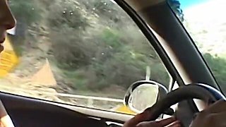 Kaya Gives a Car Handjob