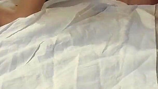 She's bound on a bed, throated and pussyfucked by a big cock with no mercy