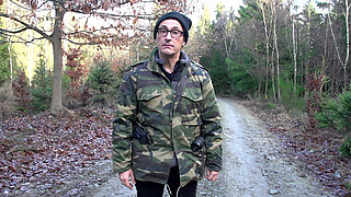 Wild Forest DP Fuck Inked Babe Outdoor