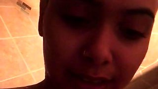 Amateur young teen solo masturbation on her livingroom