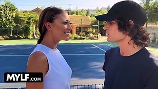 Tennis Racket Swinging Stepmom Seduces Her Stepson - GotMylf