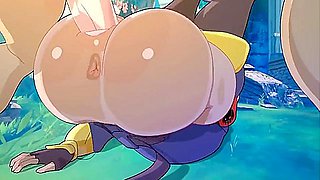 Big Blast Fury ( Hentai ) - Busty Blonde Get Fucked Outdoor With Car Toon