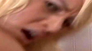 Blonde milf with a big tramp stamp facial covered after sex