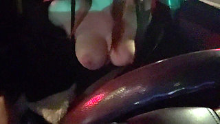 Italian Horny Big Juicy Tits Artemisia Love Flashing Her Tits While Driving Around