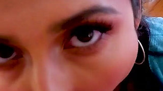 Penelope Woods Cute Sexy Latina in Pigtails Huge Cock POV Blowjob and Cum Swallow