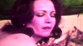 Vintage Dark-haired Goddess Classic in Retro Group Debauchery