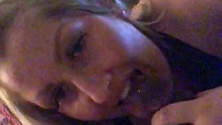 Stunning Blonde Teen Swallows Big Cock