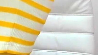 Latina with a Perfect Skinny Body Masturbates in Her Office When the Boss Is Away
