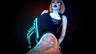 Halloween Foot Gag Challenge, Fatal End Version - POV, Foot Fetish, Goth, Adidas