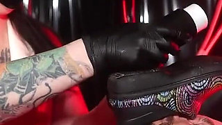 Rubber Nurse Takes a Cum Sample