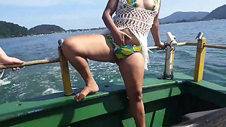 Exhibitionism on the Boat in Public with Paty Butt and Her Stepcousin Agatha Ludovino