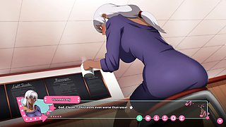 Oral action in a manga visual novel featuring big boobs and tons of fun