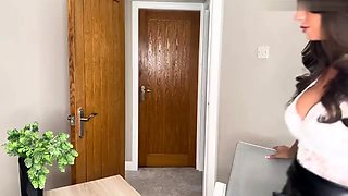 Lauren Rice and Mila Amora - Maid fucks office employee