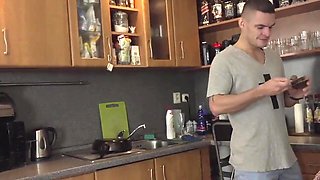 horny guy seductes blonde executor