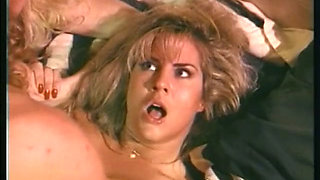 Blonde girls lick each others cunts then get fucked by a monster cock