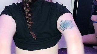 Lovely Amateur teen brunette masturbating outdoor