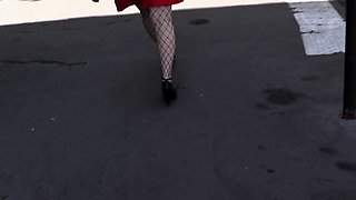 Horny amateur teen sucks cock at porn casting
