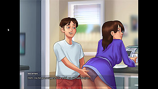 My stepmom and I make love in the kitchen