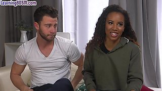 BDSM nympho bitch fucked in black pussy in doggystyle