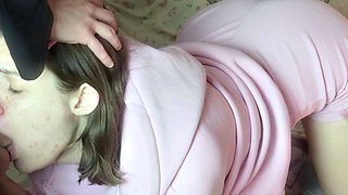 SHE SWALLOWS COMPLETELY - the cutie is not shy about being