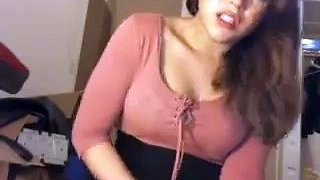 Shemale tranny enjoying solo masturbation
